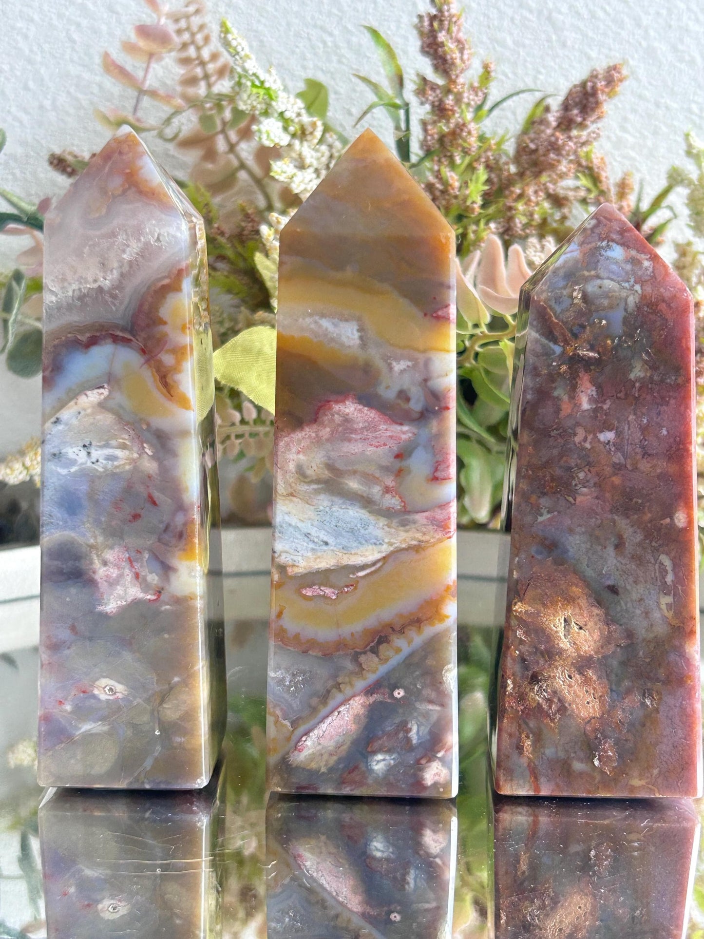Purple Chalcedony Tower From Indonesia | Crystal Tower Obelisk | Crystal Lover Gifts | Home Decor-Crystal Towers-purple chalcedony