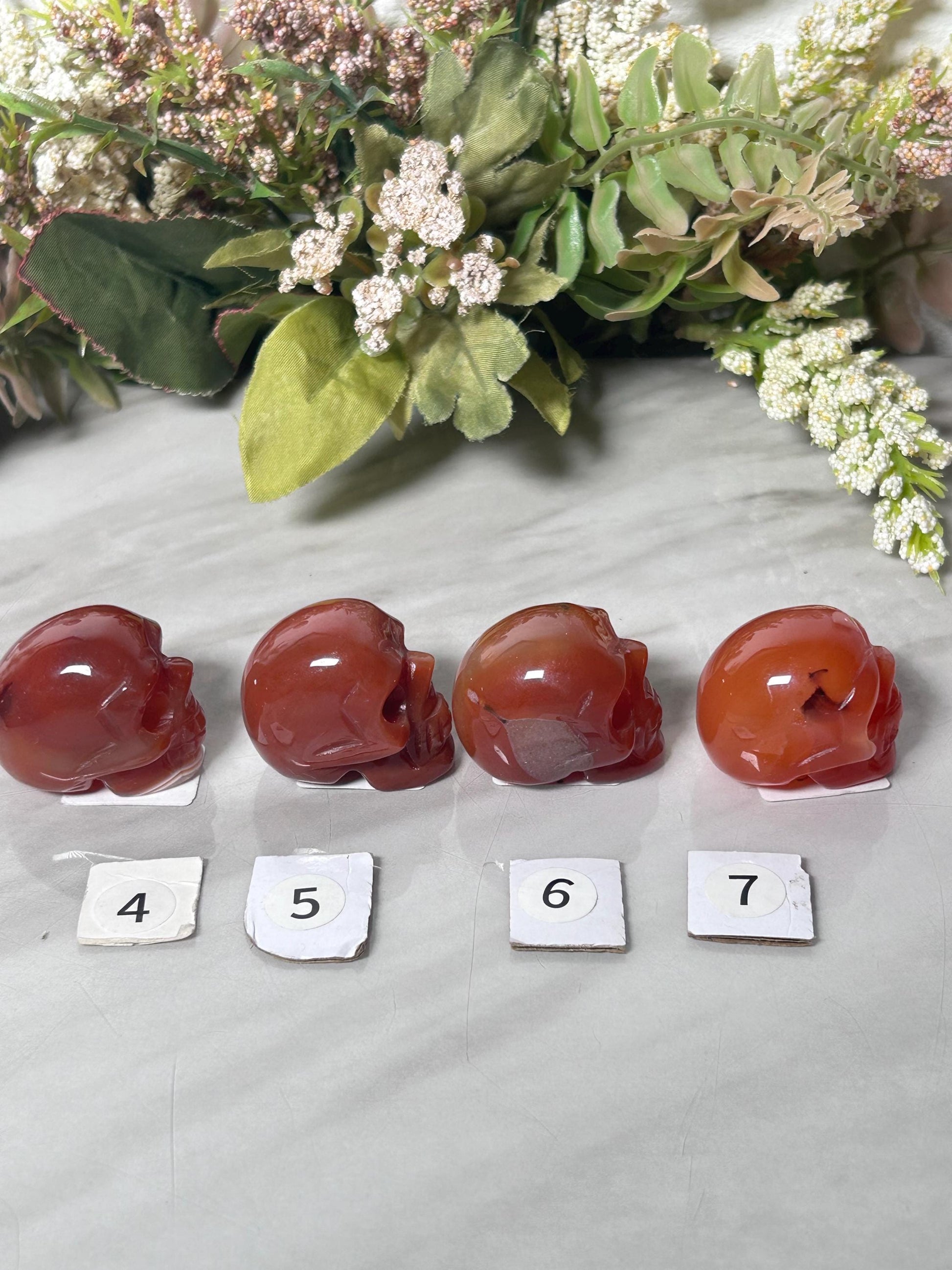 High Quality Carnelian Skull Carving | Carnelian Carving | Carnelian Quartz | Skull Art | Crystal Skull | Home Decor | Witchy Gift-Crystal Carvings-Carnelian Agate, Carnelian