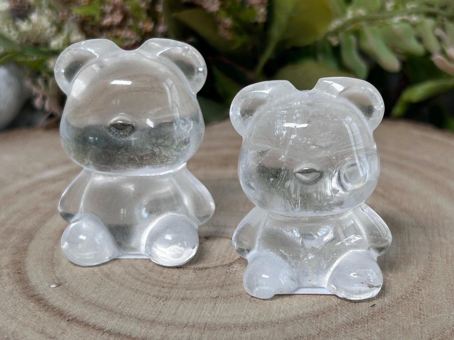 Clear Quartz Bear Carving, Crystal Animal Carving, Clear Quartz Teddy Bear Crystal, Crystal Gifts-Crystal Carvings-Clear quartz