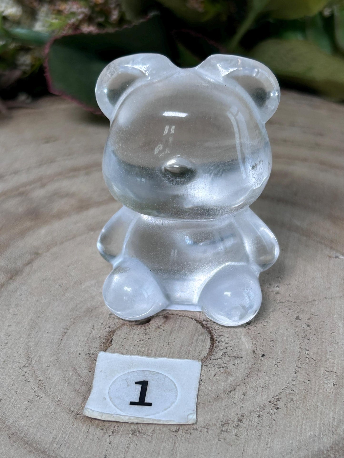 Clear Quartz Bear Carving, Crystal Animal Carving, Clear Quartz Teddy Bear Crystal, Crystal Gifts-Crystal Carvings-Clear quartz