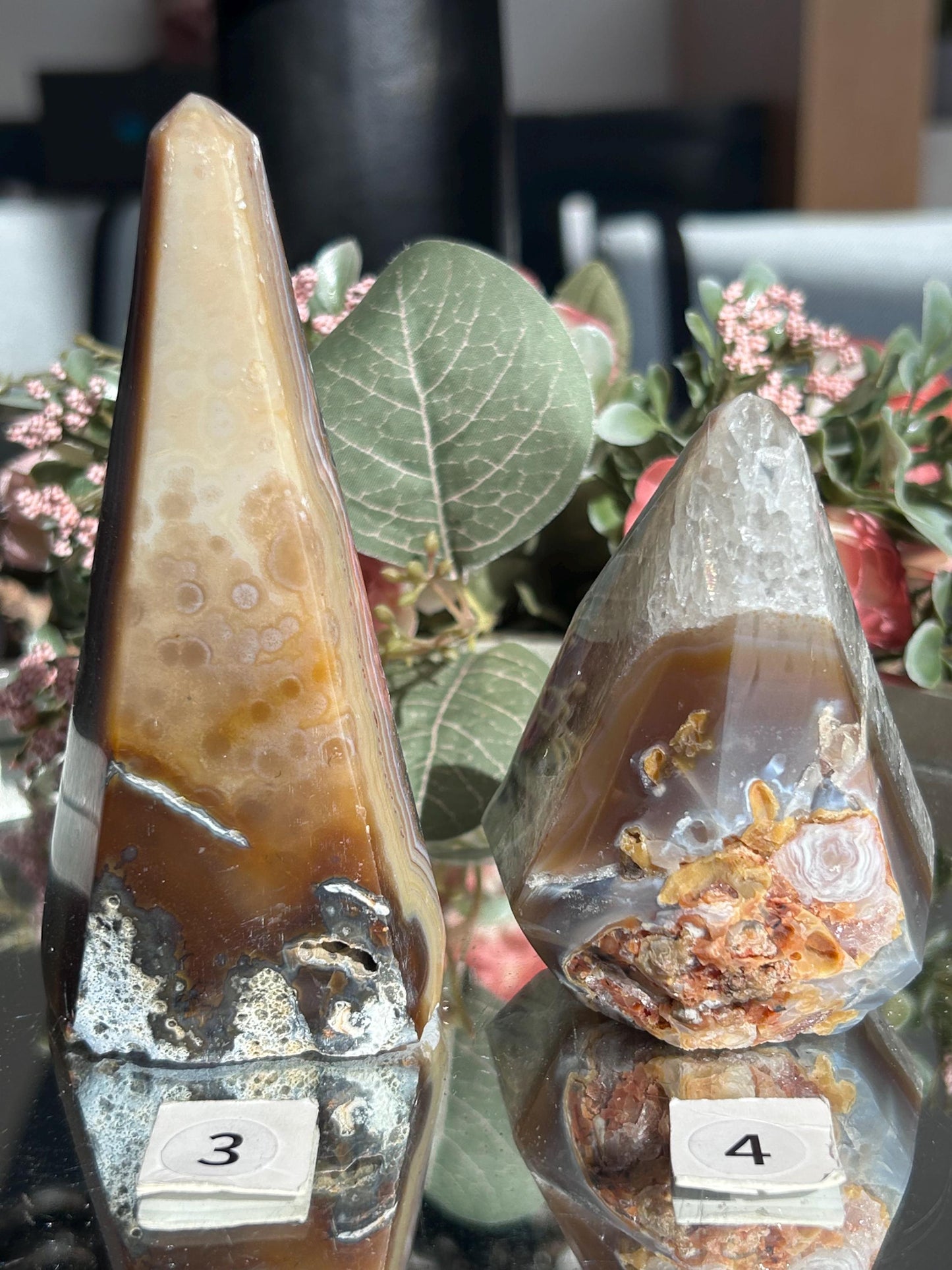 Colorful Druzy Agate Diamond-Cluster/Geode Towers-quartz, agate