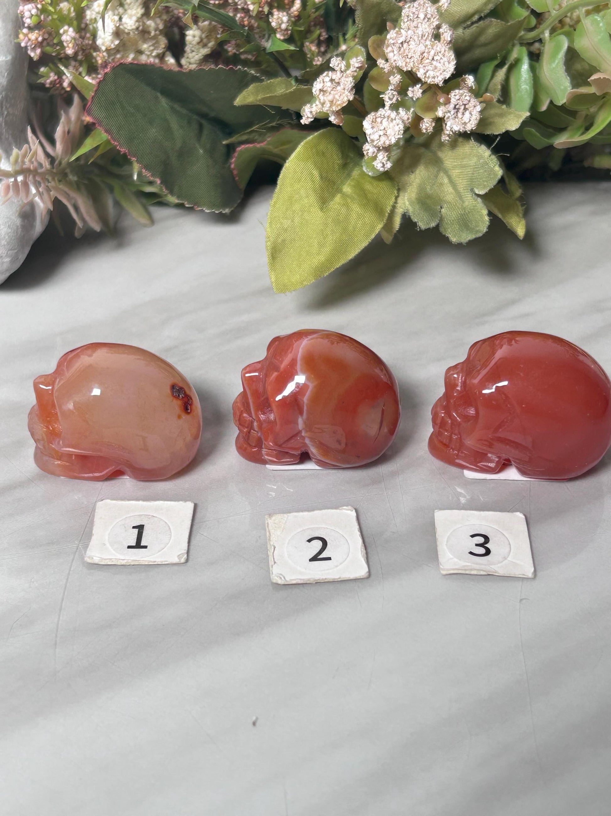 High Quality Carnelian Skull Carving | Carnelian Carving | Carnelian Quartz | Skull Art | Crystal Skull | Home Decor | Witchy Gift-Crystal Carvings-Carnelian Agate, Carnelian