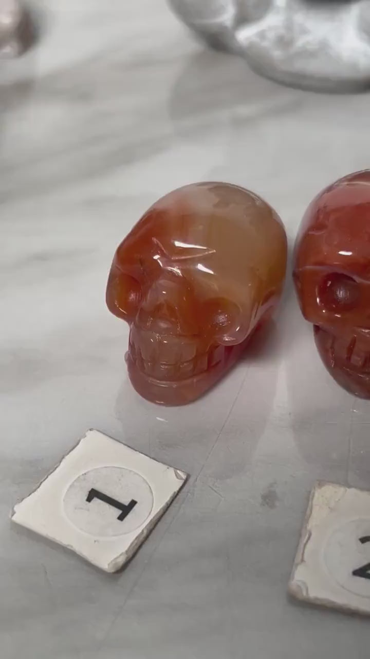 High Quality Carnelian Skull Carving | Carnelian Carving | Carnelian Quartz | Skull Art | Crystal Skull | Home Decor | Witchy Gift
