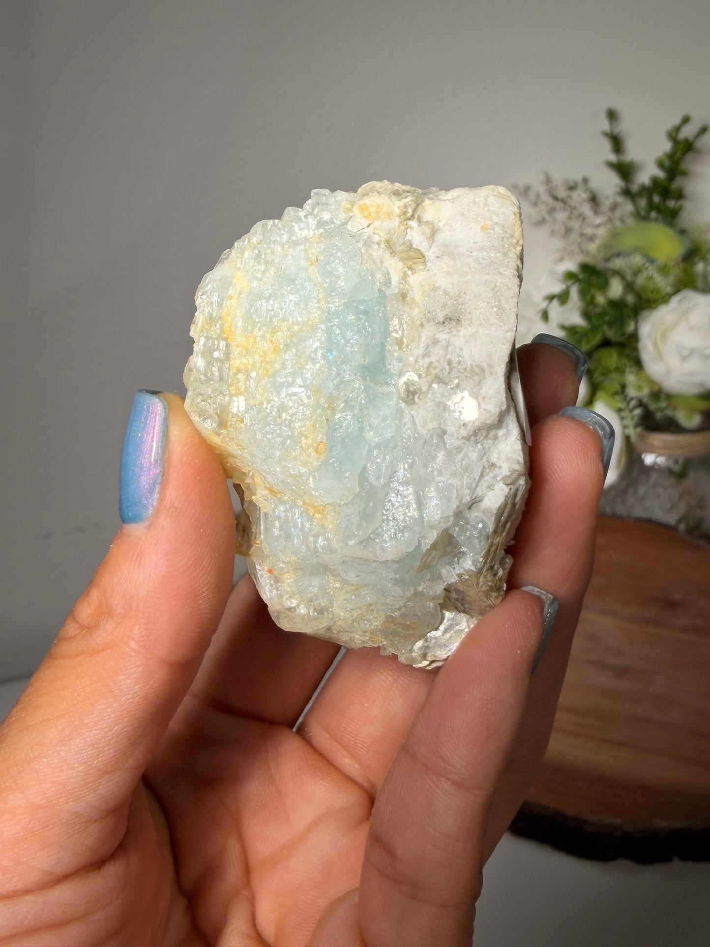 Himalayan Aquamarine on Muscovite 98