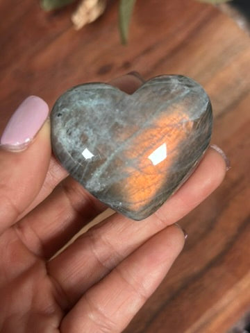 Labradorite Heart