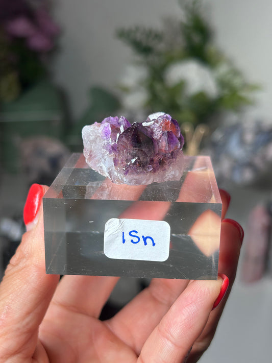 Amethyst Elestial with Red Hematite 15n