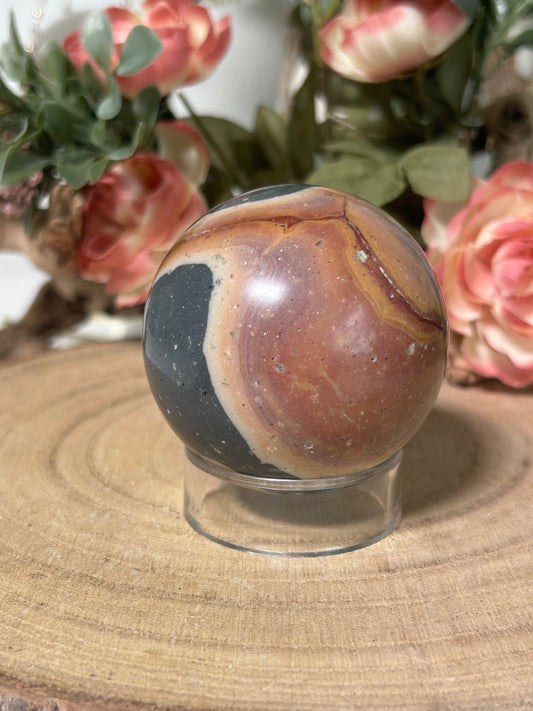 Indonesian Polychrome Jasper Sphere 48
