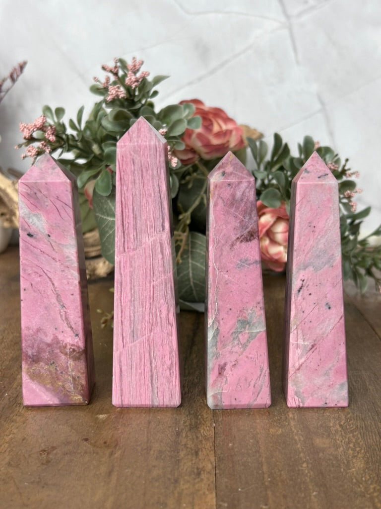 Bubble Gum Rhodonite Towers 68b, 68c, 58, 51