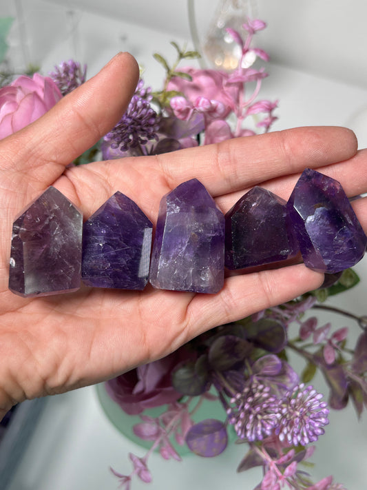 Mini Smokey Amethyst Points From Brazil