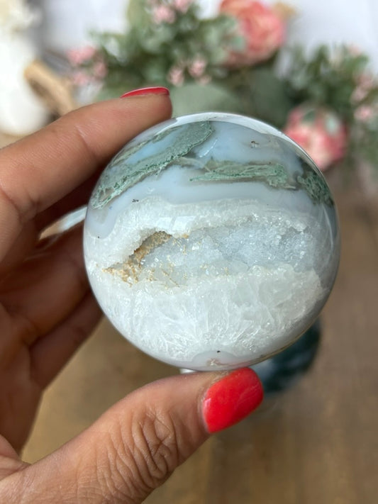 Moss Agate Sphere 56