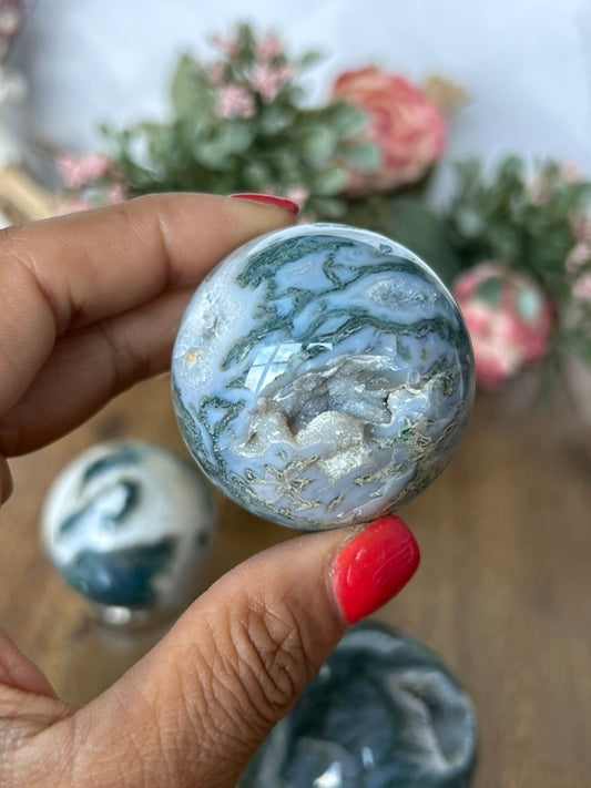 Moss Agate Sphere 25