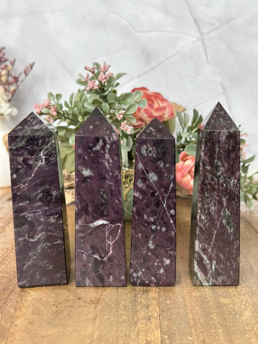 Purple Dumortierite Towers