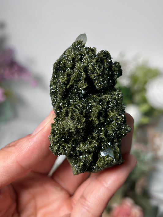 Forest Fairy Epidote on Quartz 78