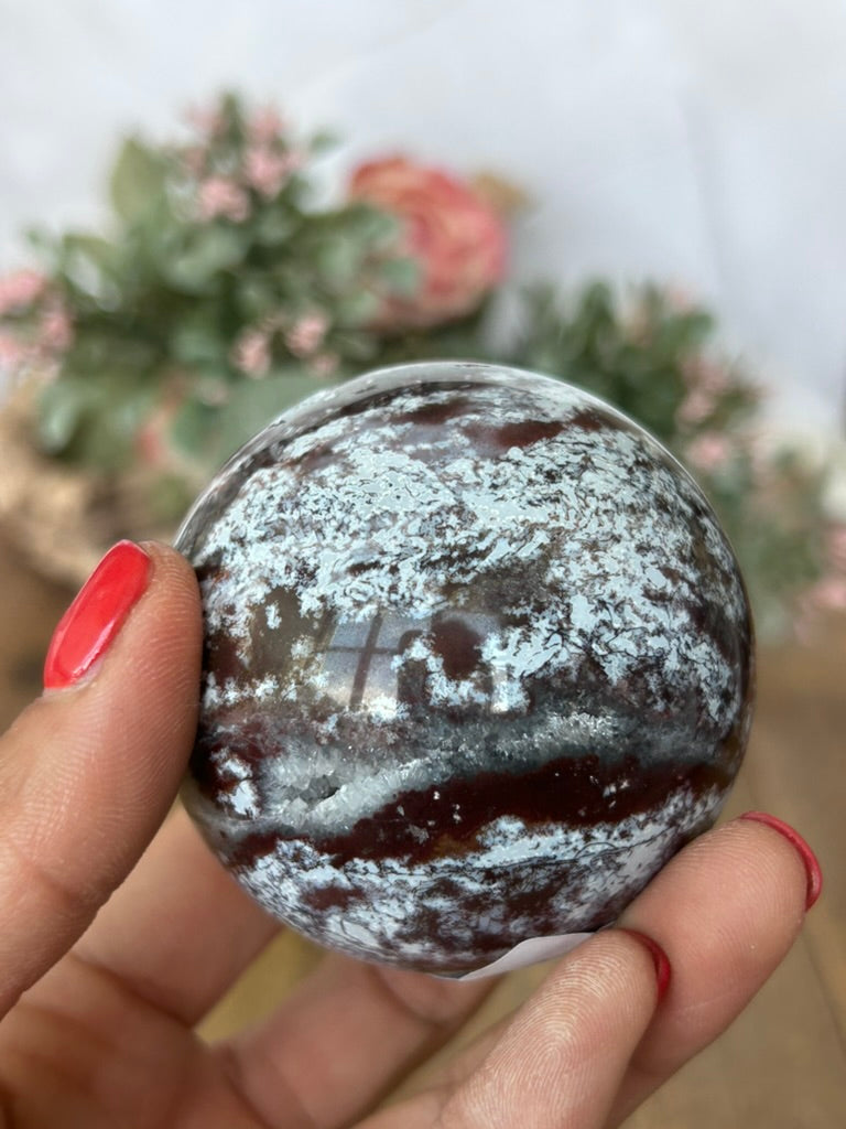pink ocean jasper sphere 51