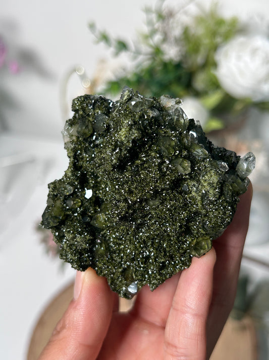 Forest Fairy Epidote on Quartz 133