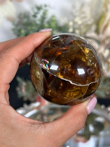 Cognac Citrine Sphere From Brazil