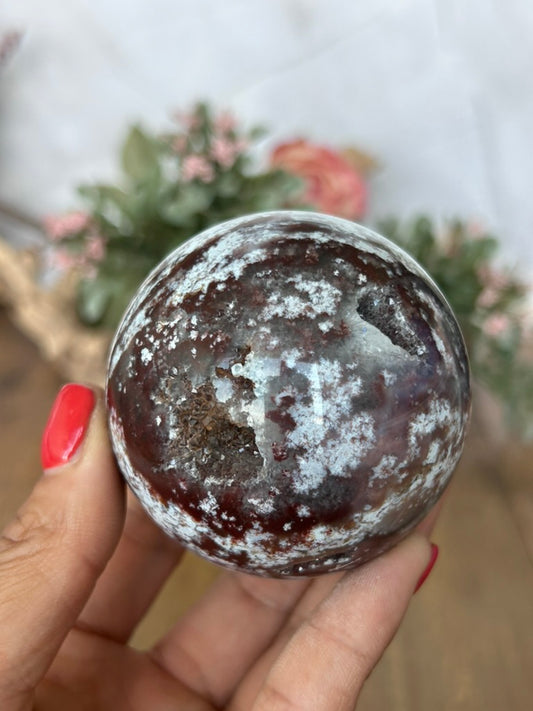 pink ocean jasper sphere 51