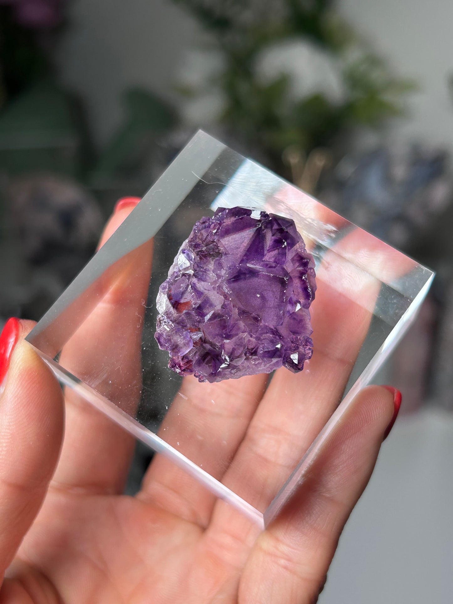 Amethyst Elestial with Red Hematite 12d