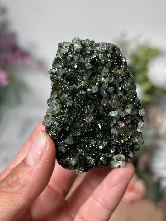 Forest Fairy Epidote on Quartz 68