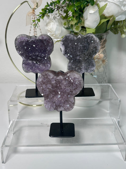 Amethyst Butterfly on Stand 44, 47, 53