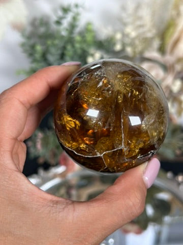 Cognac Citrine Sphere From Brazil