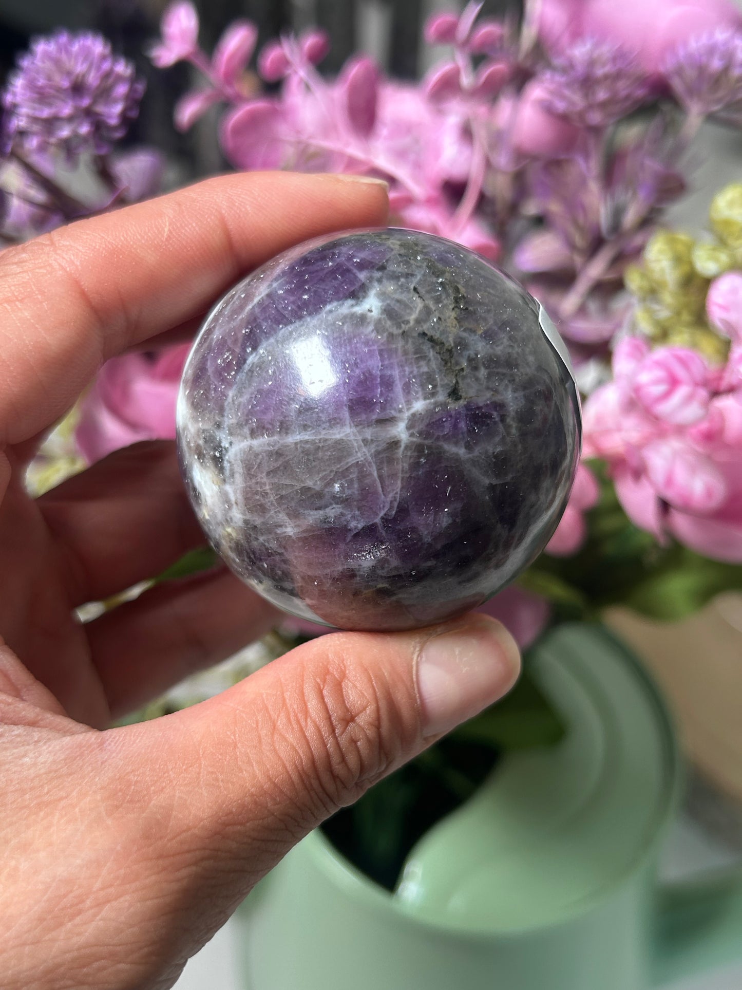 Purple Spurrite From Mexico Sphere 72