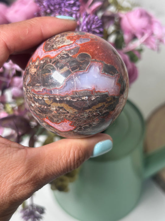 Money Agate Sphere 61b