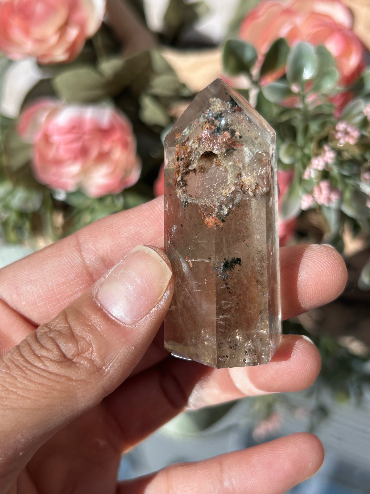 Smokey Garden Quartz Point 17b