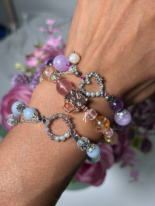 Crystal Bracelets with Charm