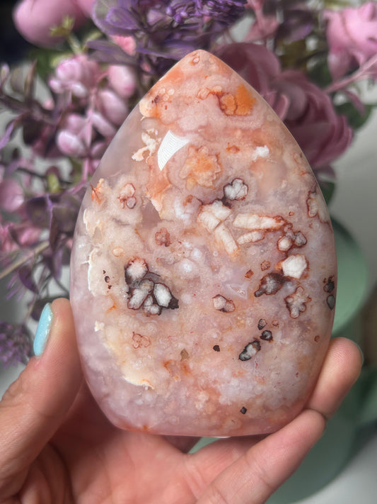 Carnelian Flower Agate Flame 92