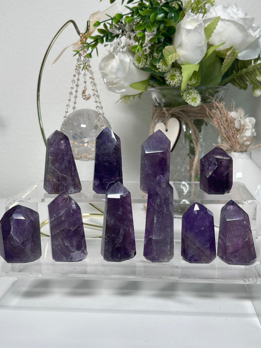 Smokey Amethyst Points From Brazil