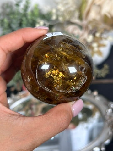 Cognac Citrine Sphere From Brazil