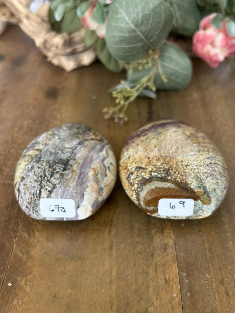 Indonesian Sea/ Unicorn (Narwhal) Jasper Free Forms 67a, 69