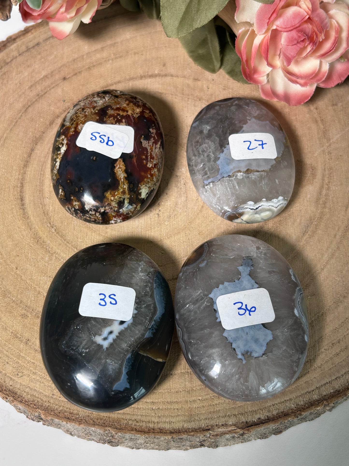 Indonesian Timor Agate Palm 55b, 36, 27, 35