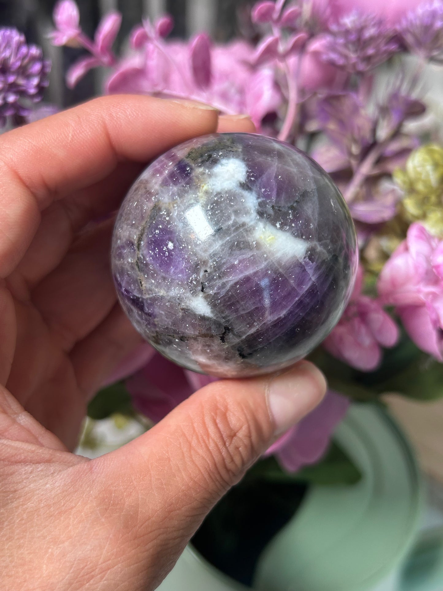 Purple Spurrite From Mexico Sphere 72