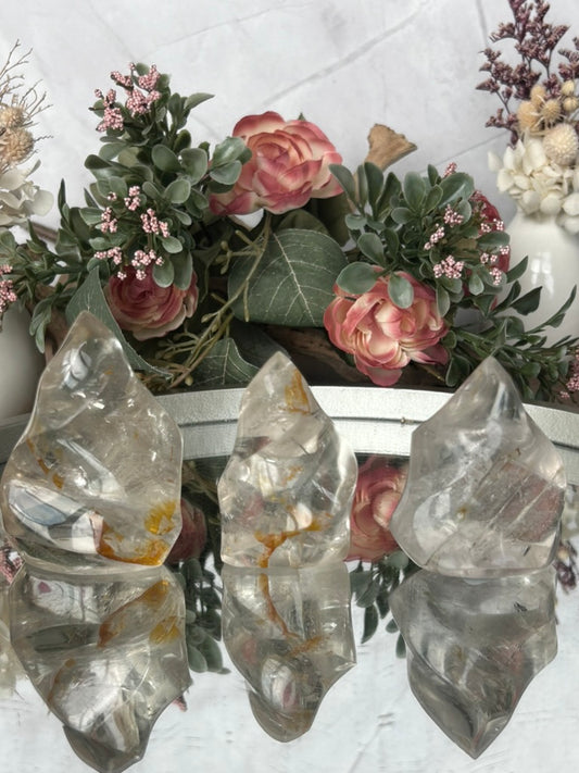 Smokey Quartz Golden Healer Flames 22, 16, 18