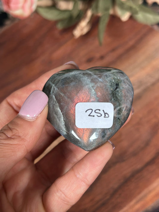 Labradorite Heart