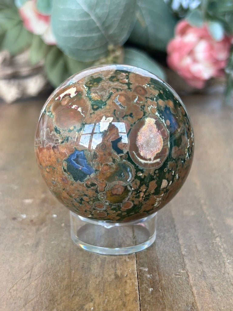 Rainforest Jasper Sphere 56