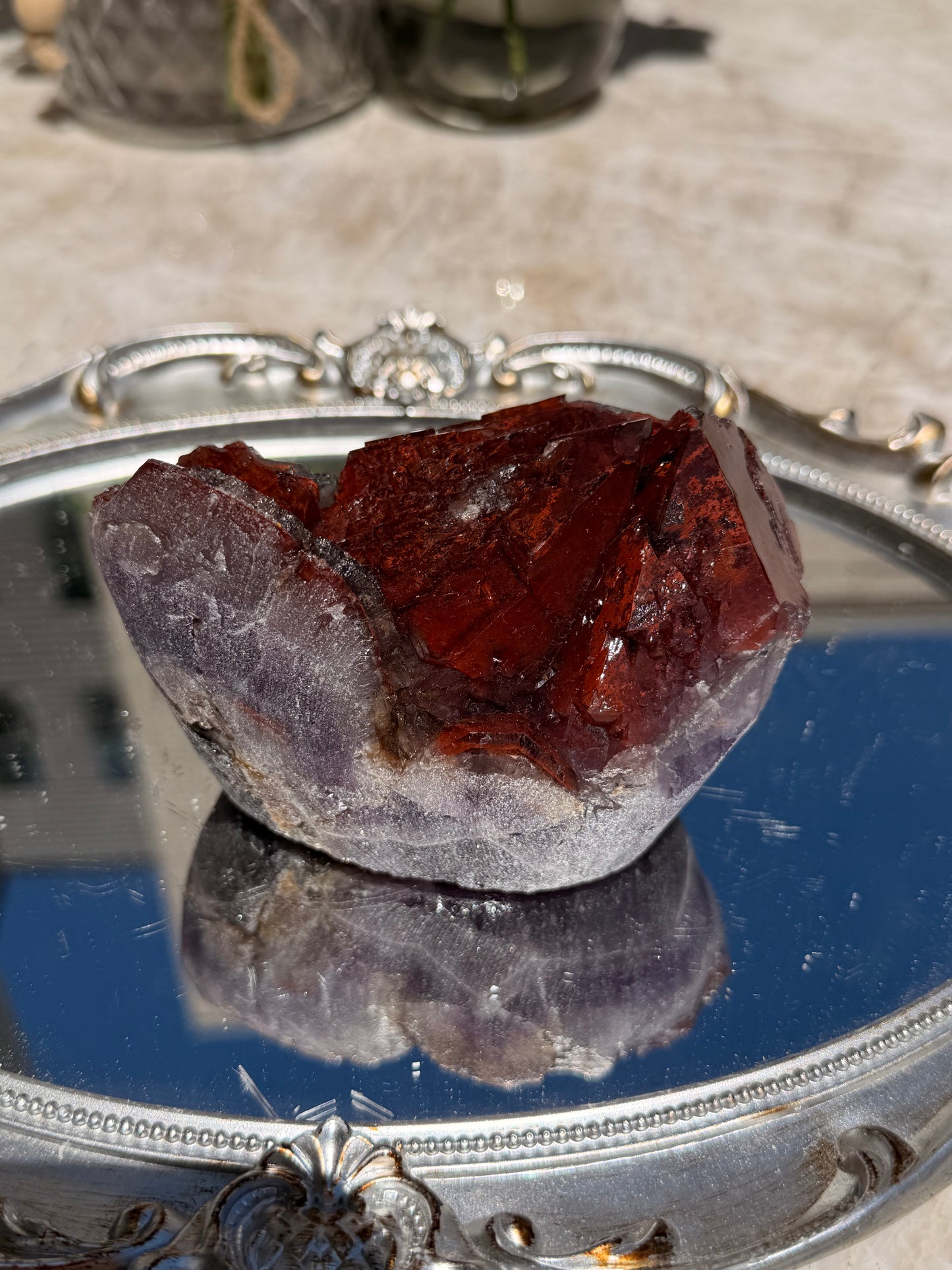 "Ruby Slippers" Alien Amethyst with Red Hematite 140