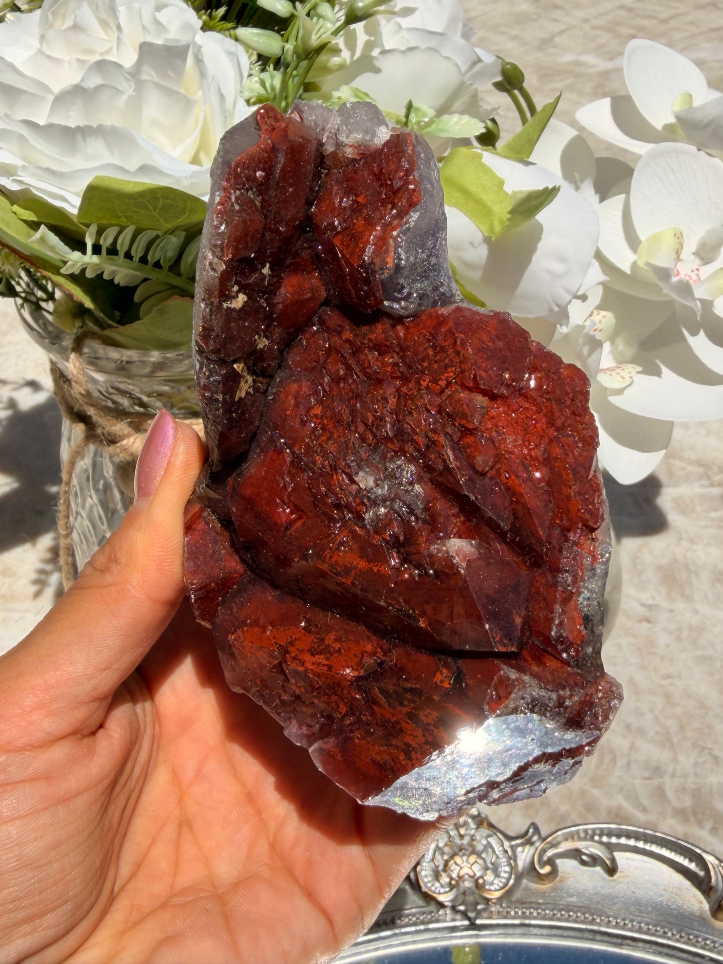 "Ruby Slippers" Alien Amethyst with Red Hematite 140