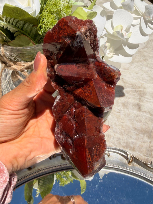"Ruby Slippers" Alien Amethyst with Red Hematite 135