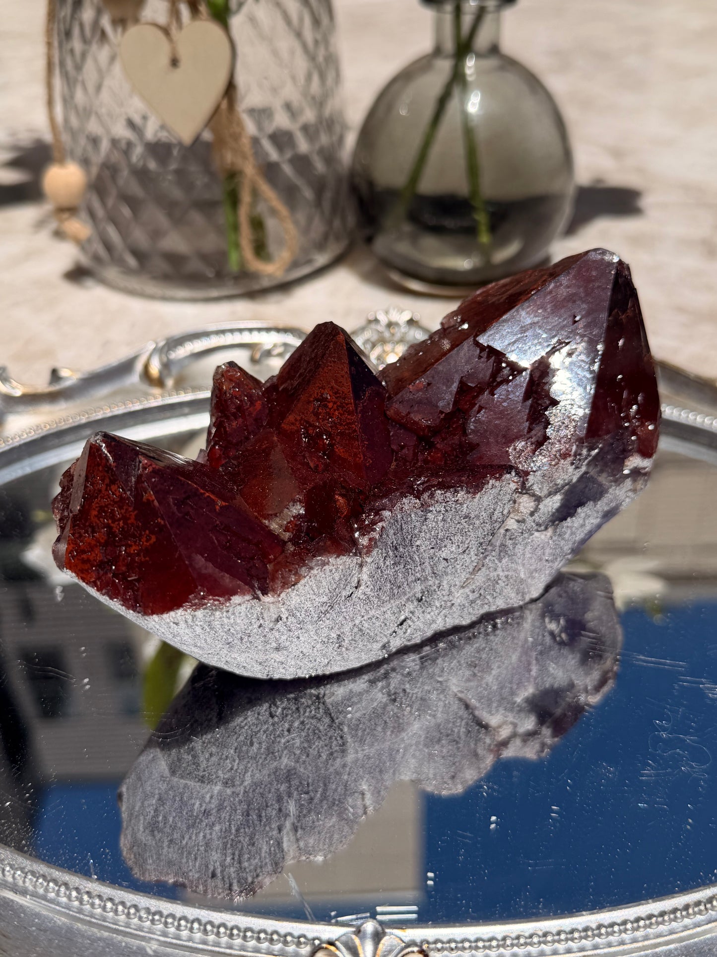 "Ruby Slippers" Alien Amethyst with Red Hematite 135