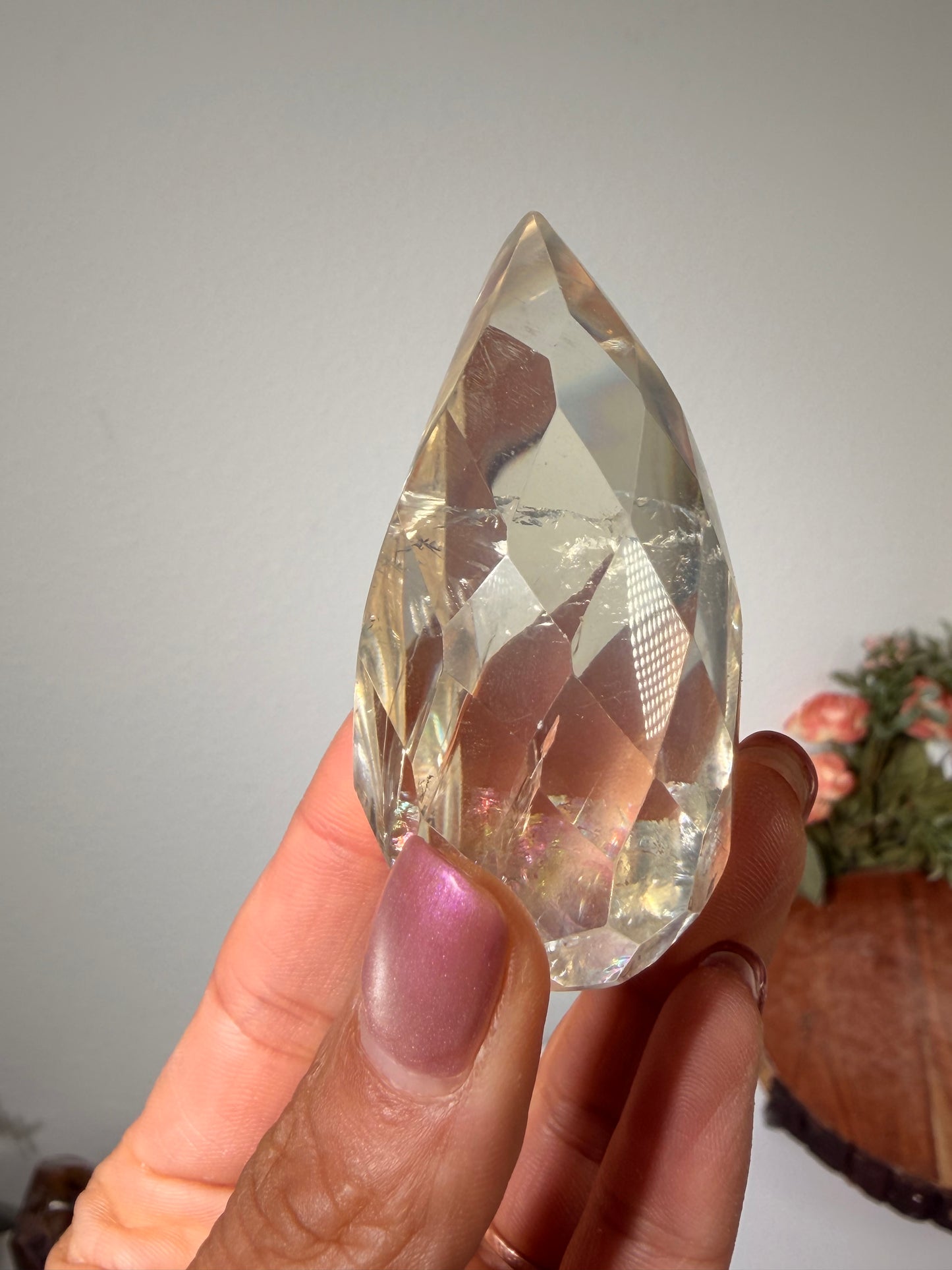 Faceted Citrine mini flame