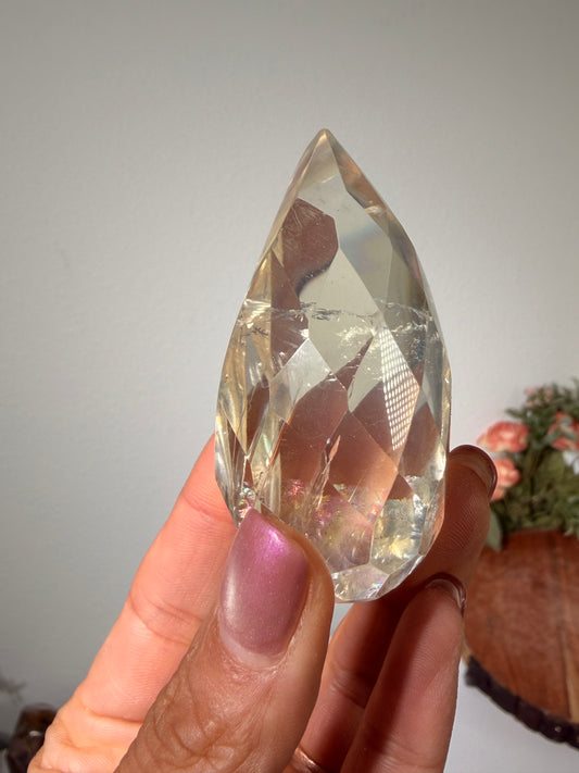 Faceted Citrine mini flame