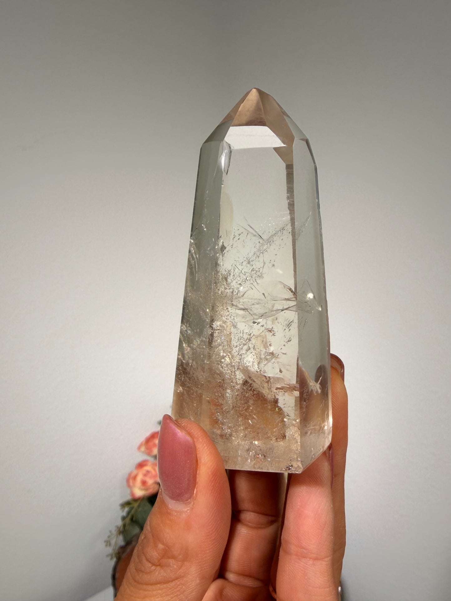 Light Smoky Lemurian Quartz Tower 68b, 80b