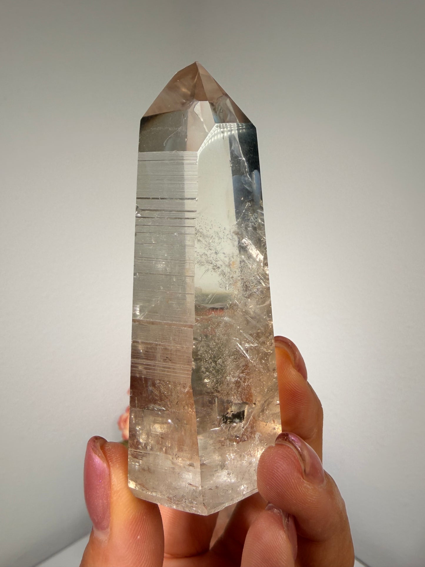 Light Smoky Lemurian Quartz Tower 68b, 80b