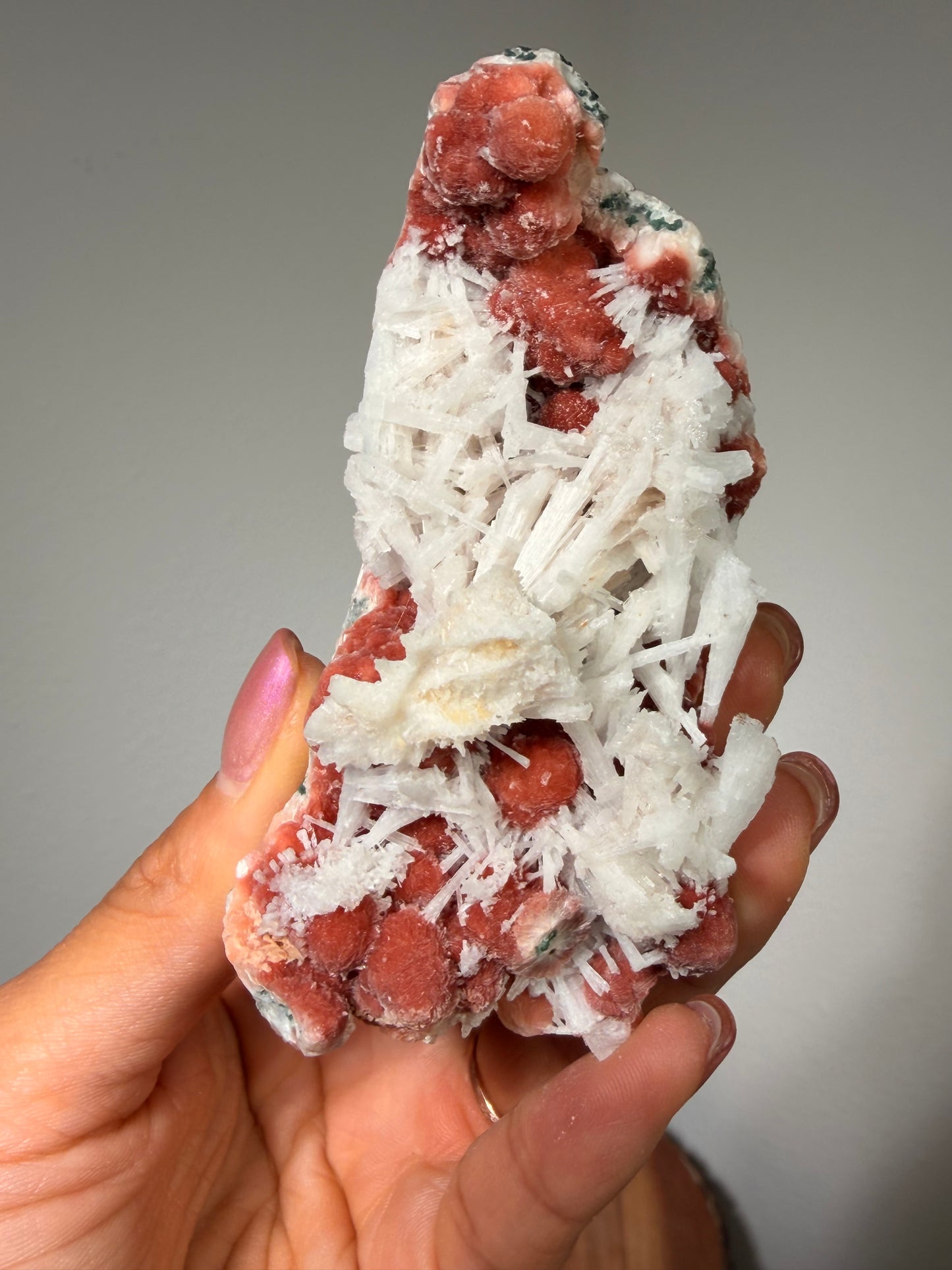Red Thomsonite with Scolecite and Caclite 160