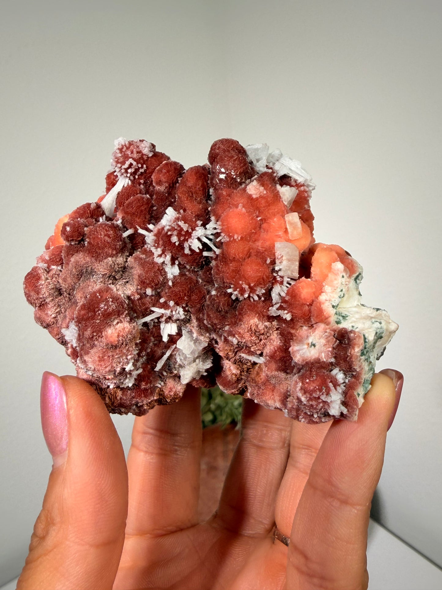 Red Thomsonite with Scolecite and Caclite 150