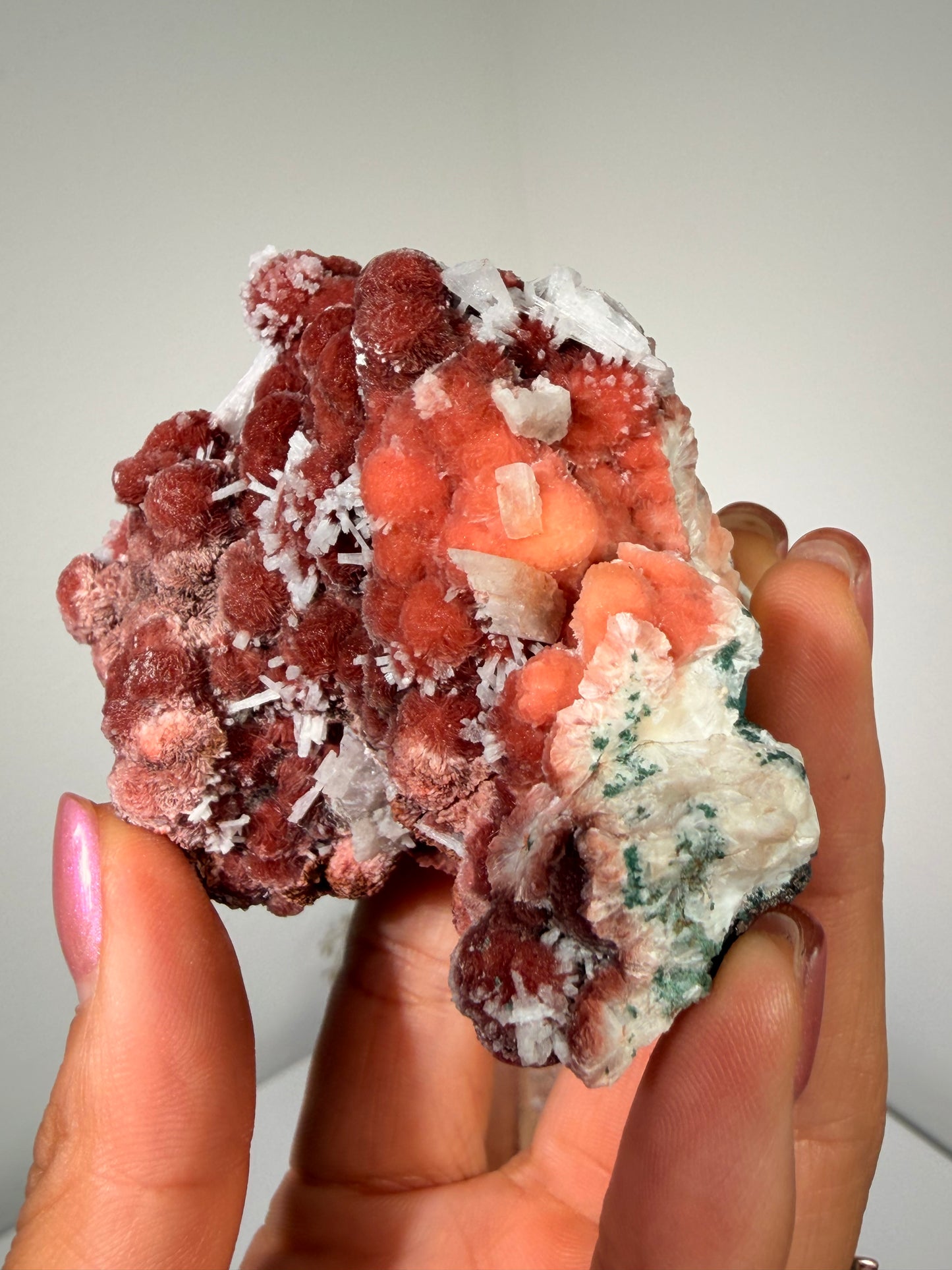 Red Thomsonite with Scolecite and Caclite 150