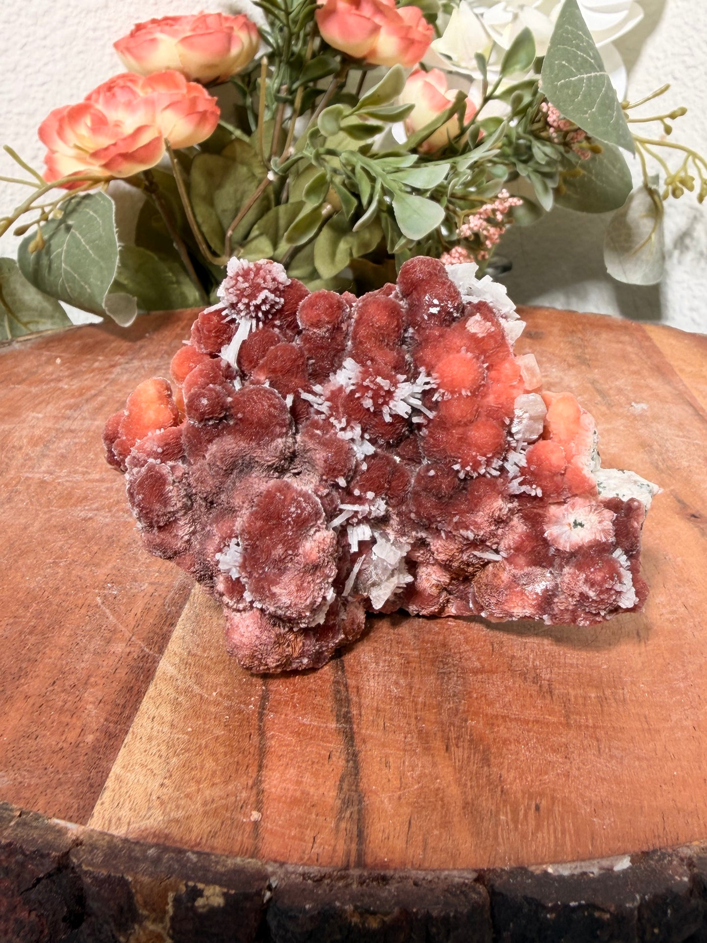 Red Thomsonite with Scolecite and Caclite 150
